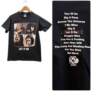 The Beatles Let It Be Album Graphic Cotton Crew Neck Short Sleeve T Shirt Small